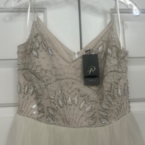 BHLDN Violetta by Adrianna Papell Beaded Gown | White | Size 2 | NWT - Picture 5 of 13